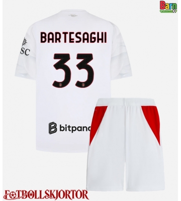 AC Milan Davide Bartesaghi #33 Borta Kläder Barn 2026-27 Kortärmad (+ Korta byxor)
